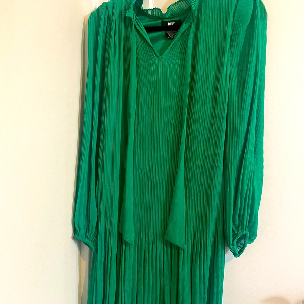 DKNY Kelly Green Spring Swing Dress, NWOT, Sz 6